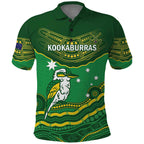 Custom Australia Kookaburras Polo Shirt Indigenous Art