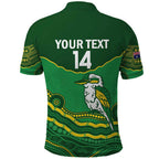 Custom Australia Kookaburras Polo Shirt Indigenous Art