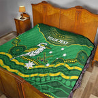 Custom Australia Kookaburras Quilt Indigenous Art