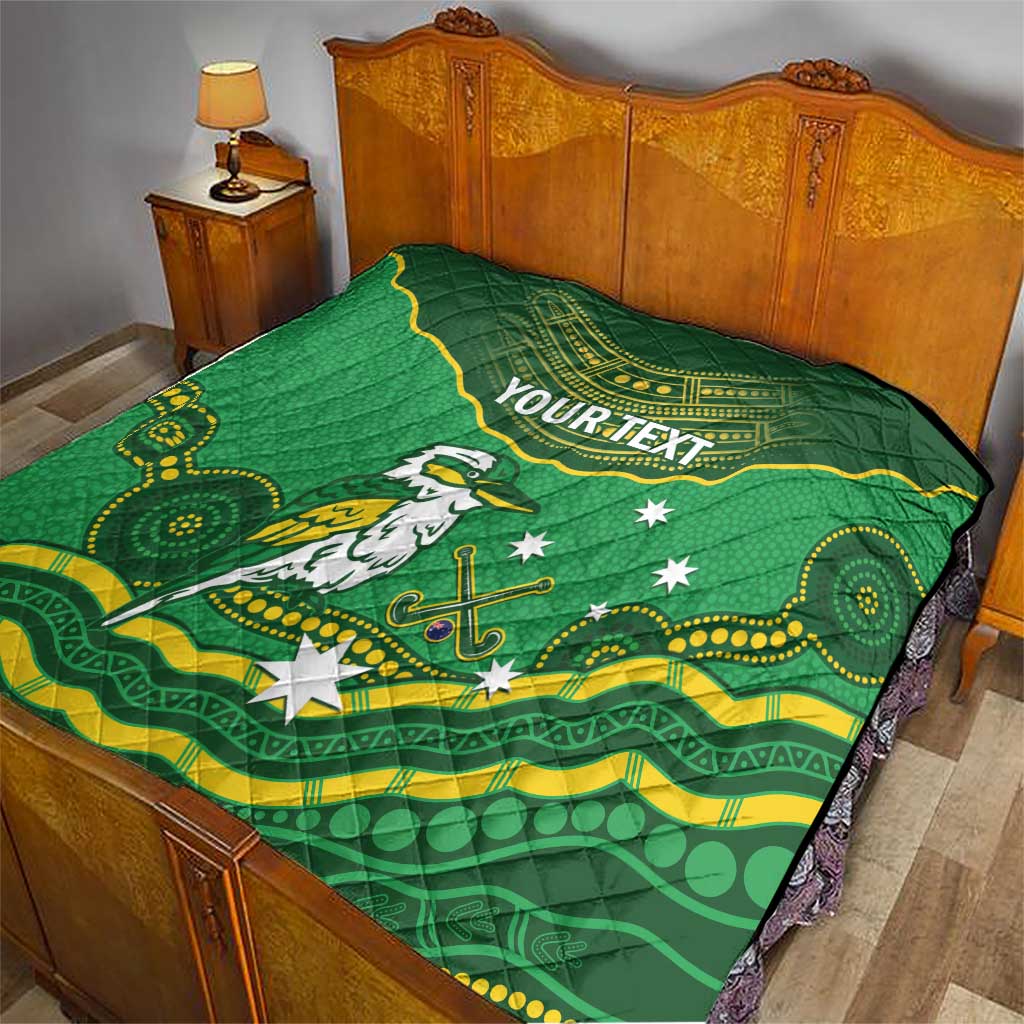 Custom Australia Kookaburras Quilt Indigenous Art