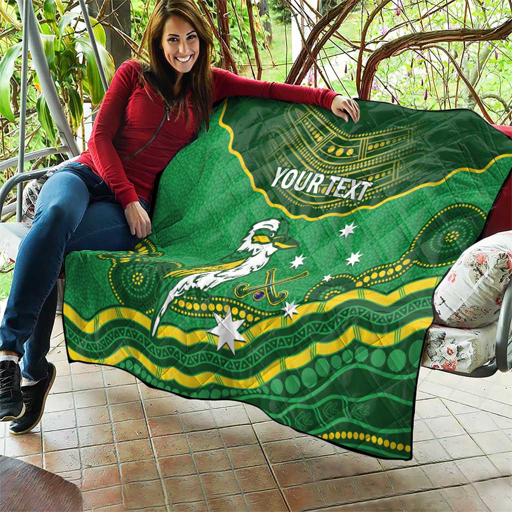 Custom Australia Kookaburras Quilt Indigenous Art