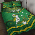 Custom Australia Kookaburras Quilt Bed Set Indigenous Art