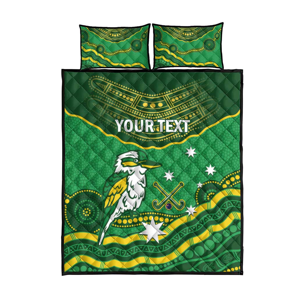 Custom Australia Kookaburras Quilt Bed Set Indigenous Art