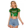 Custom Australia Kookaburras Raglan Cropped T Shirt Indigenous Art
