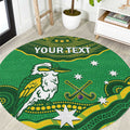 Custom Australia Kookaburras Round Carpet Indigenous Art