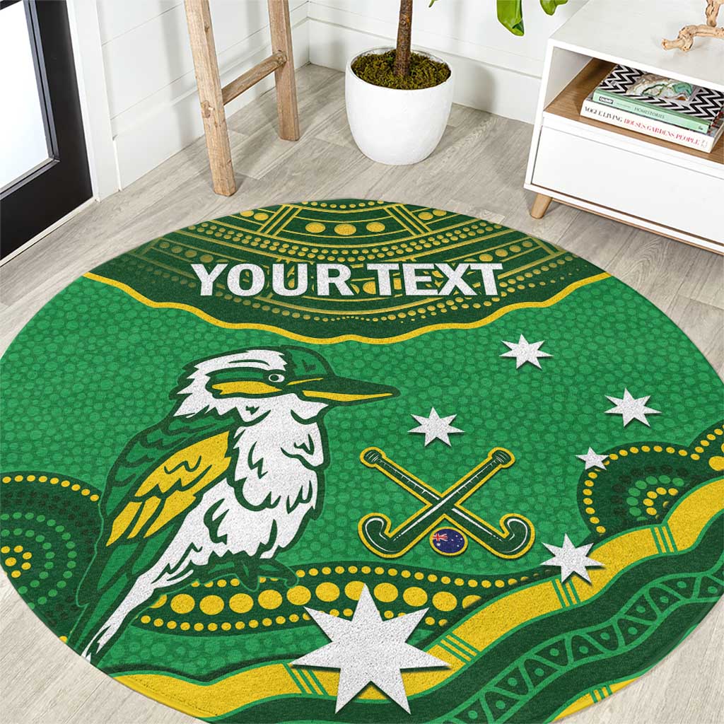 Custom Australia Kookaburras Round Carpet Indigenous Art