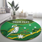 Custom Australia Kookaburras Round Carpet Indigenous Art
