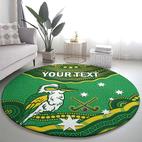 Custom Australia Kookaburras Round Carpet Indigenous Art