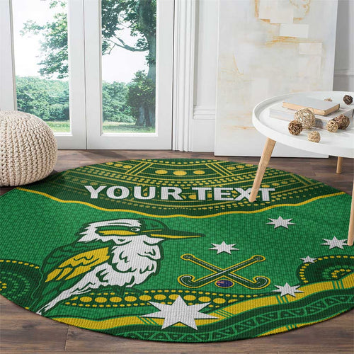 Custom Australia Kookaburras Round Carpet Indigenous Art
