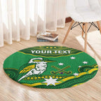 Custom Australia Kookaburras Round Carpet Indigenous Art