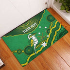 Custom Australia Kookaburras Rubber Doormat Indigenous Art