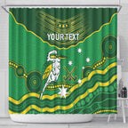 Custom Australia Kookaburras Shower Curtain Indigenous Art