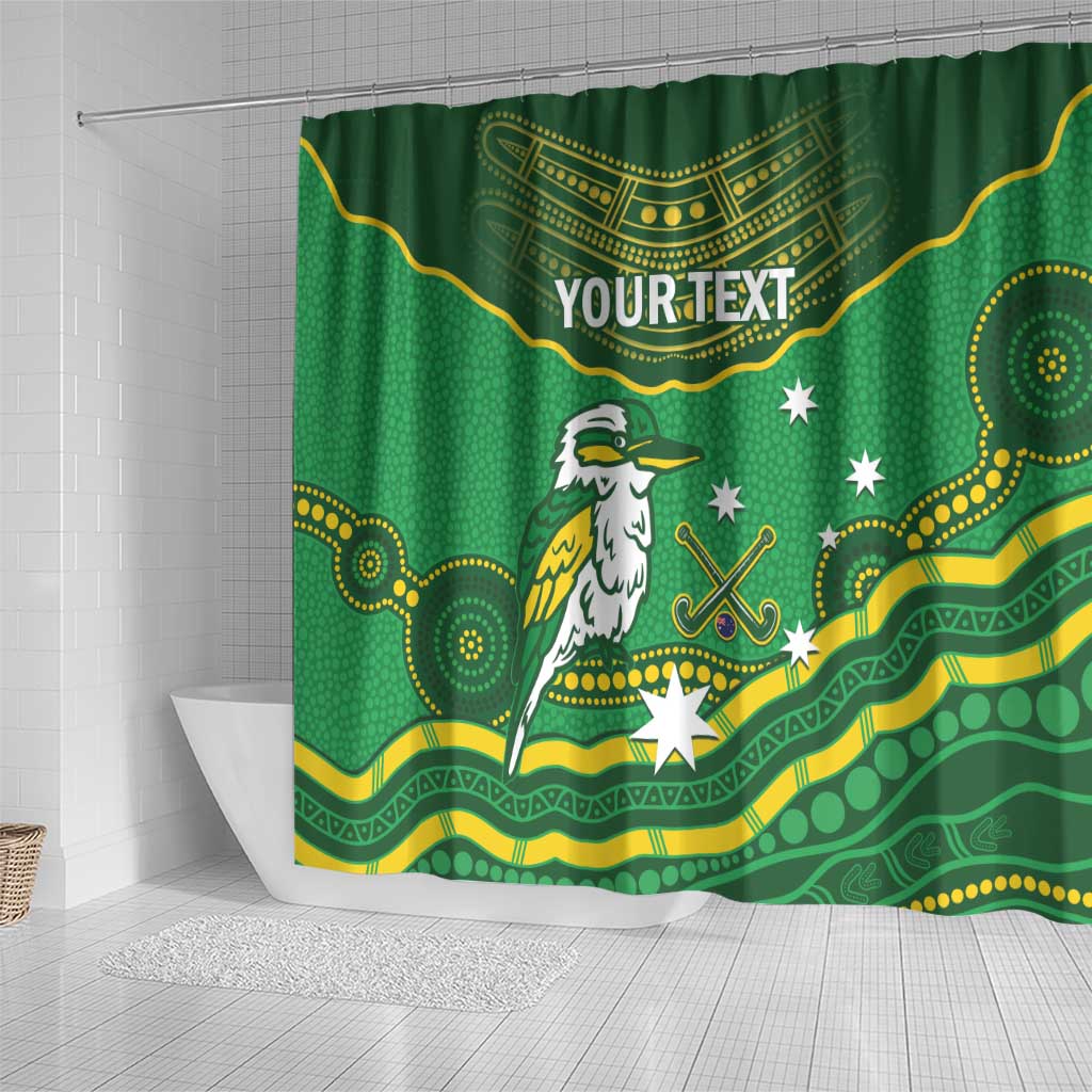 Custom Australia Kookaburras Shower Curtain Indigenous Art