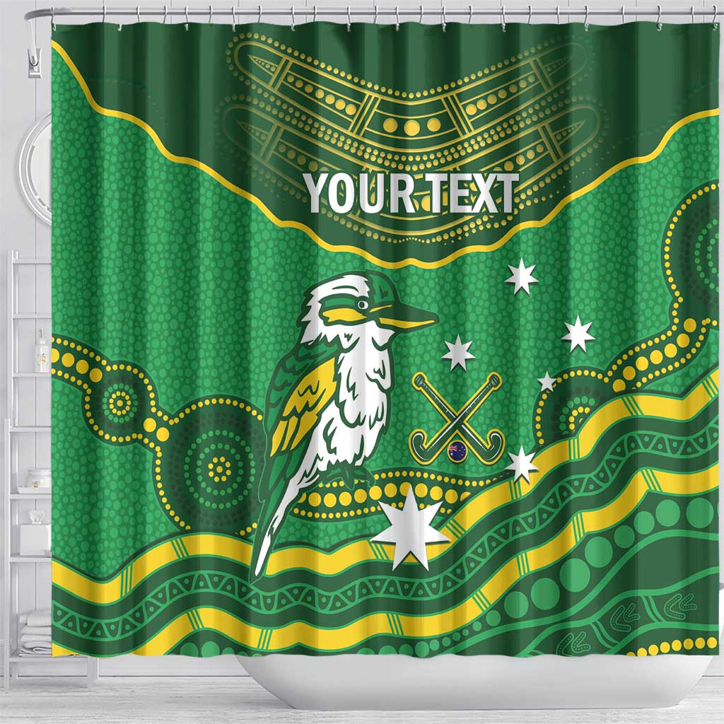 Custom Australia Kookaburras Shower Curtain Indigenous Art
