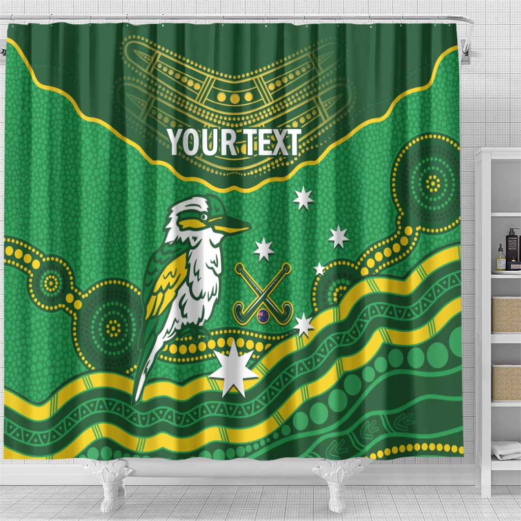 Custom Australia Kookaburras Shower Curtain Indigenous Art