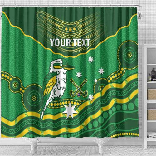 Custom Australia Kookaburras Shower Curtain Indigenous Art