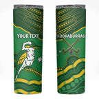 Personalised Australia Kookaburras Skinny Tumbler Indigenous Art