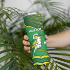 Personalised Australia Kookaburras Skinny Tumbler Indigenous Art