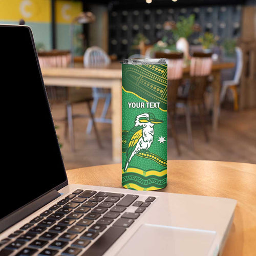 Personalised Australia Kookaburras Skinny Tumbler Indigenous Art