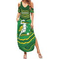 Custom Australia Kookaburras Summer Maxi Dress Indigenous Art
