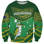 Custom Australia Kookaburras Sweatshirt Indigenous Art