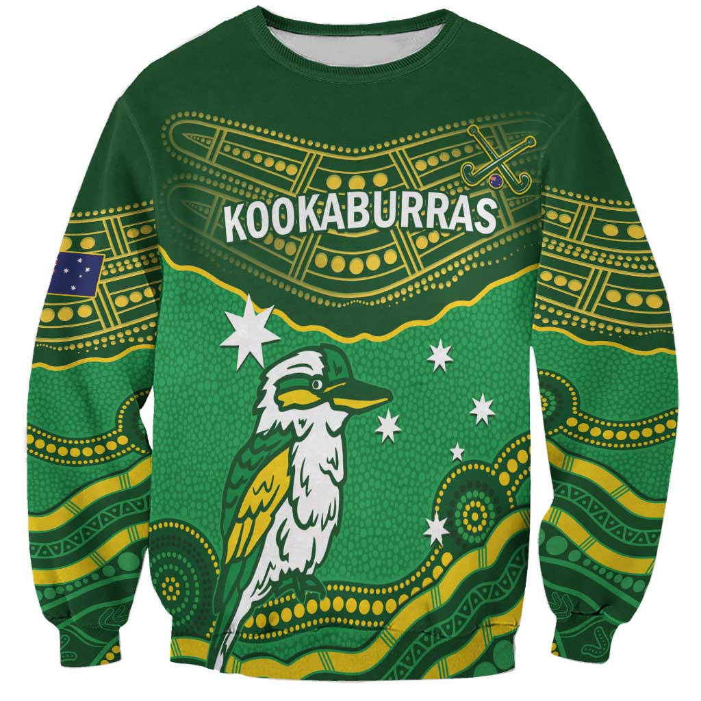 Custom Australia Kookaburras Sweatshirt Indigenous Art