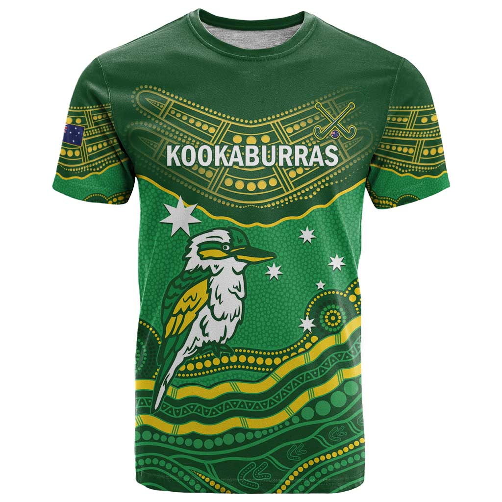 Custom Australia Kookaburras T Shirt Indigenous Art