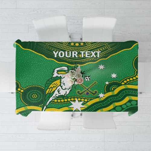 Custom Australia Kookaburras Tablecloth Indigenous Art