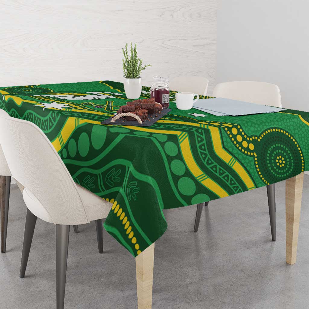 Custom Australia Kookaburras Tablecloth Indigenous Art
