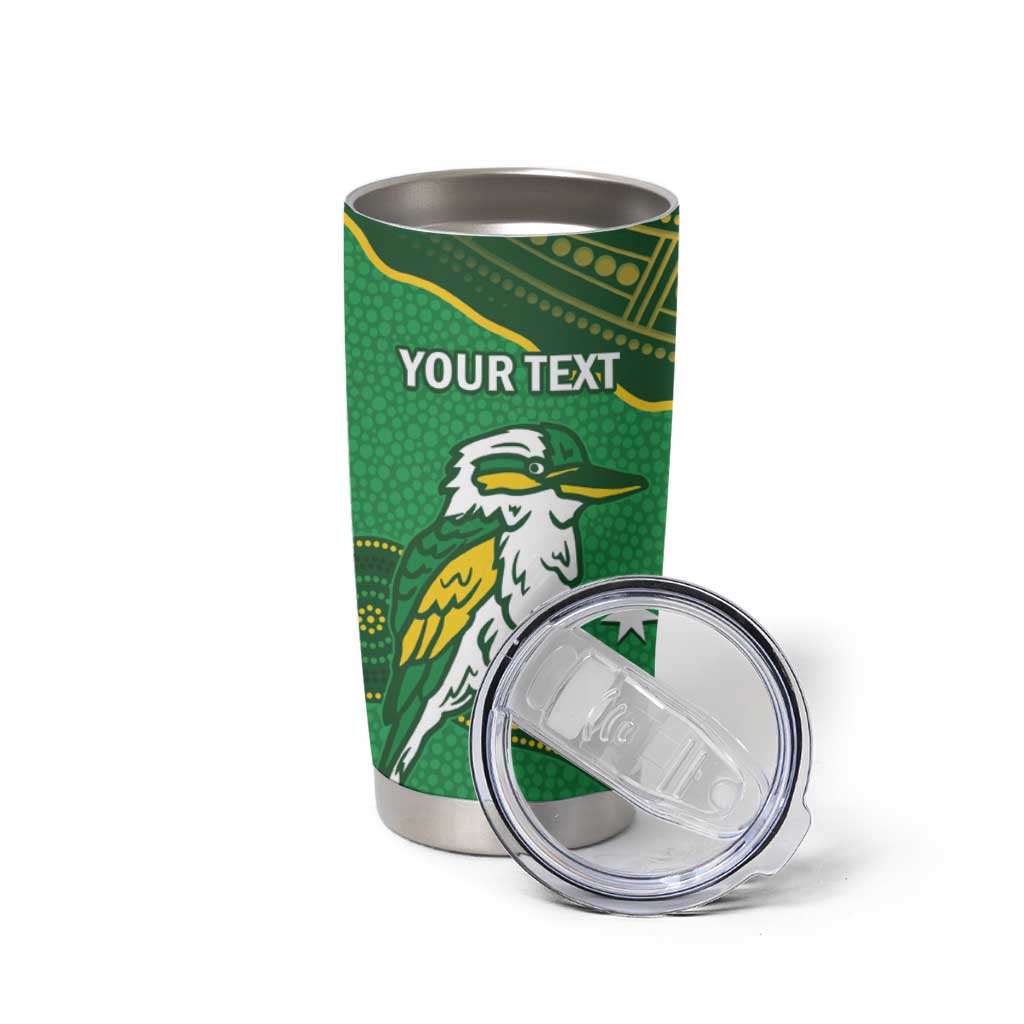 Personalised Australia Kookaburras Tumbler Cup Indigenous Art