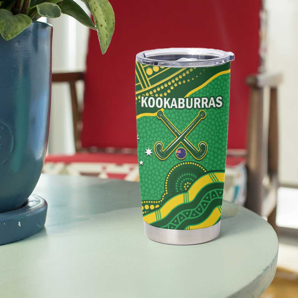 Personalised Australia Kookaburras Tumbler Cup Indigenous Art