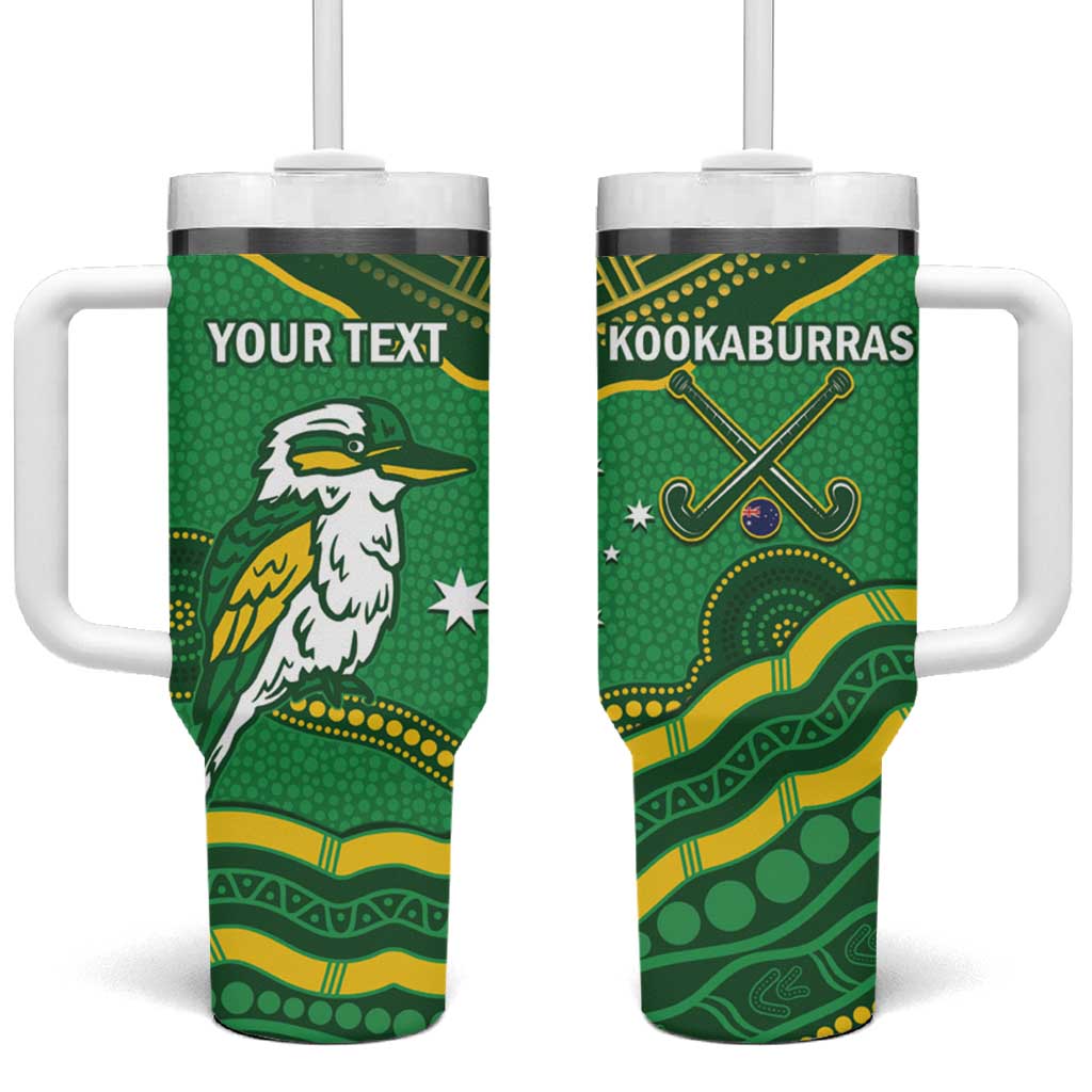 Personalised Australia Kookaburras Tumbler With Handle Indigenous Art