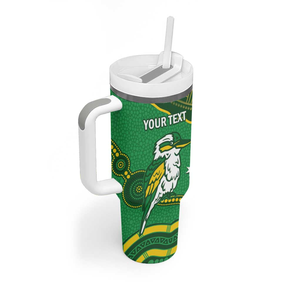 Personalised Australia Kookaburras Tumbler With Handle Indigenous Art