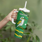 Personalised Australia Kookaburras Tumbler With Handle Indigenous Art