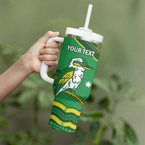 Personalised Australia Kookaburras Tumbler With Handle Indigenous Art