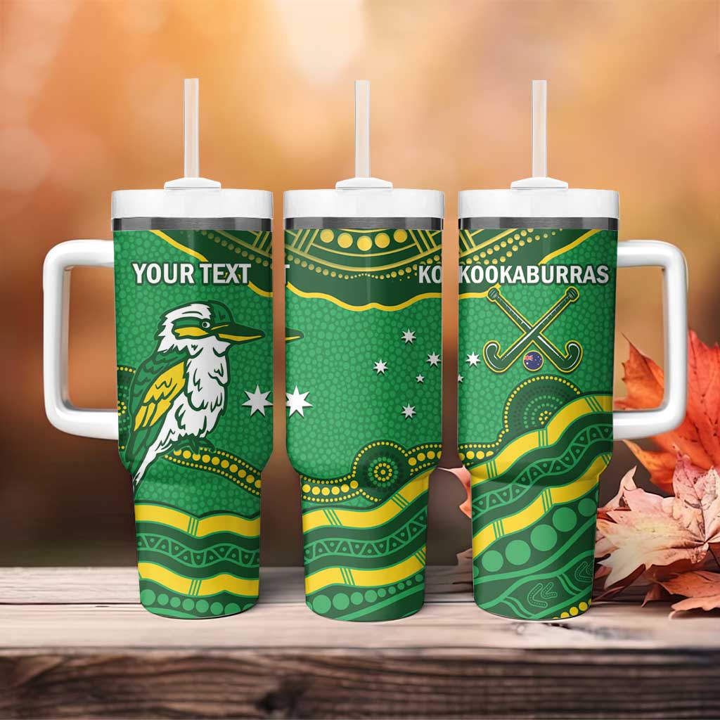 Personalised Australia Kookaburras Tumbler With Handle Indigenous Art