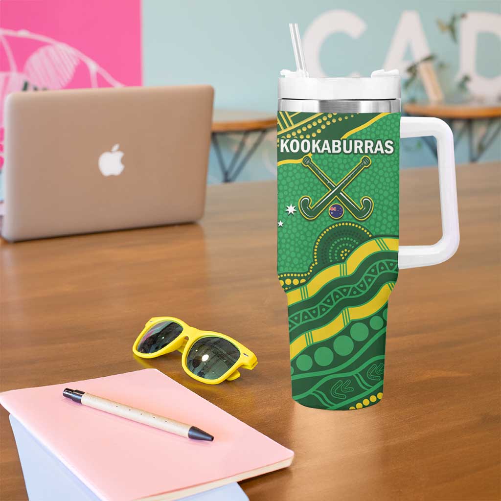 Personalised Australia Kookaburras Tumbler With Handle Indigenous Art