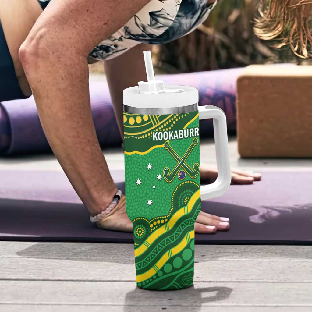 Personalised Australia Kookaburras Tumbler With Handle Indigenous Art