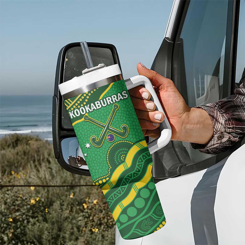 Personalised Australia Kookaburras Tumbler With Handle Indigenous Art