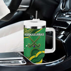 Personalised Australia Kookaburras Tumbler With Handle Indigenous Art