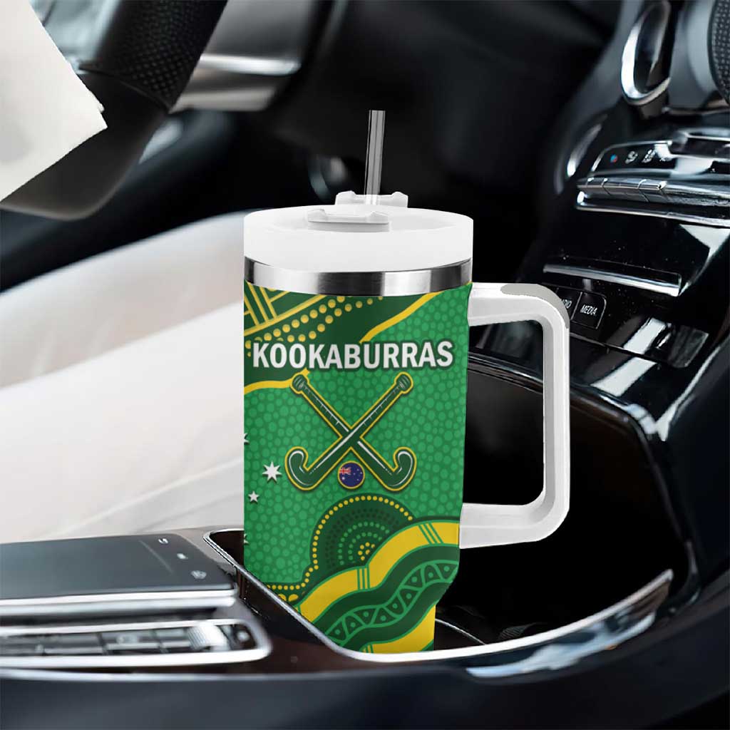 Personalised Australia Kookaburras Tumbler With Handle Indigenous Art