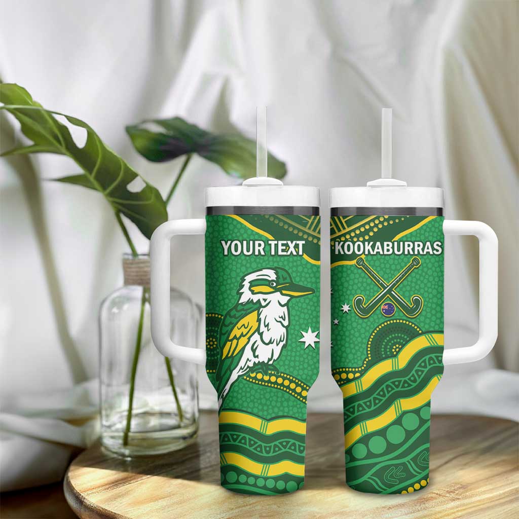 Personalised Australia Kookaburras Tumbler With Handle Indigenous Art
