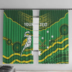 Custom Australia Kookaburras Window Curtain Indigenous Art