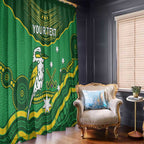 Custom Australia Kookaburras Window Curtain Indigenous Art