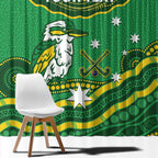 Custom Australia Kookaburras Window Curtain Indigenous Art