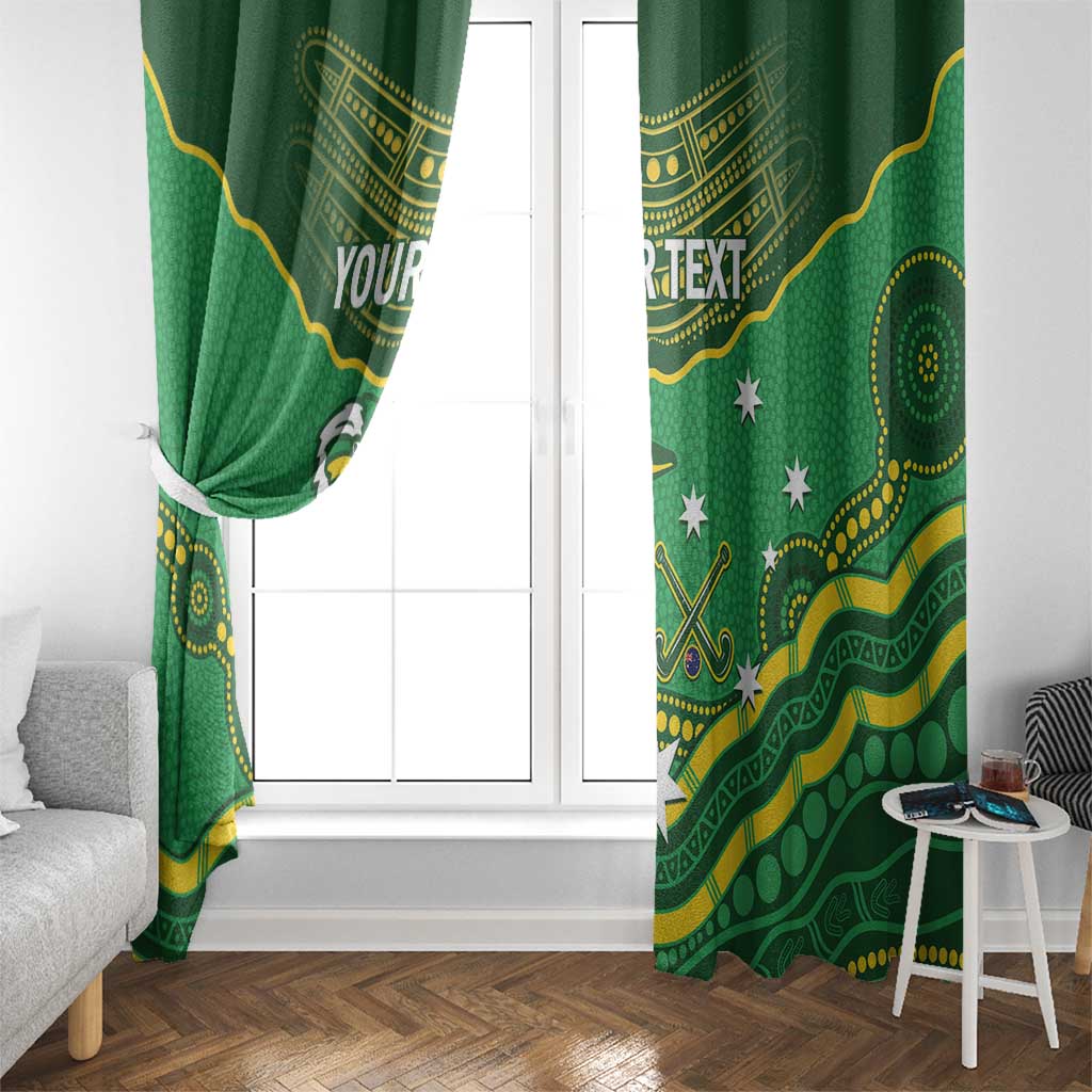 Custom Australia Kookaburras Window Curtain Indigenous Art