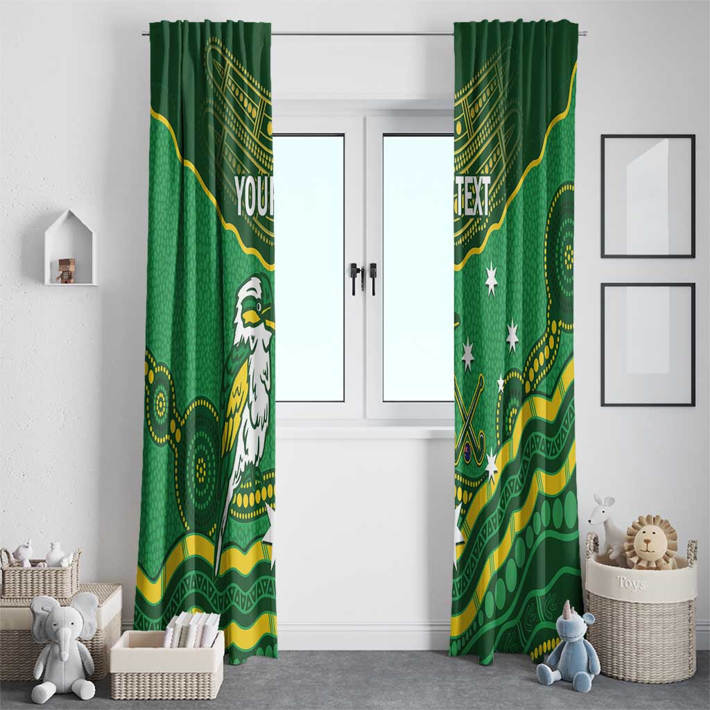 Custom Australia Kookaburras Window Curtain Indigenous Art