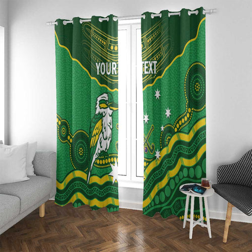 Custom Australia Kookaburras Window Curtain Indigenous Art