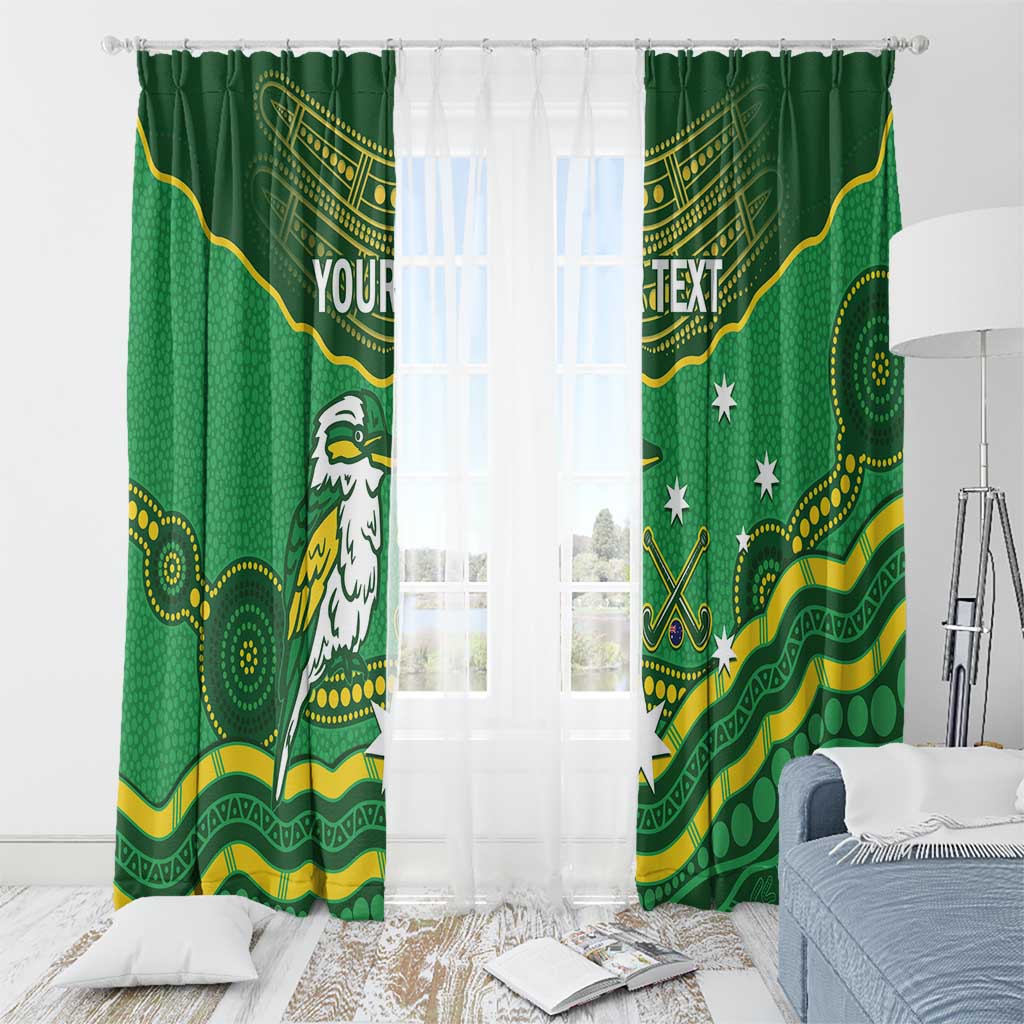 Custom Australia Kookaburras Window Curtain Indigenous Art