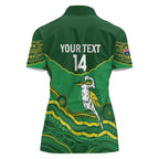 Custom Australia Kookaburras Women Polo Shirt Indigenous Art